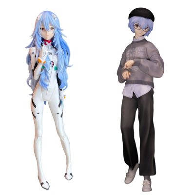 23cm Neon Genesis Evangelion Ayanami Rei Anime Figures Long Hair Rei Asuka Sexy Action Figure PVC - Evangelion Merch
