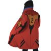 Asuka Neon Genesis Evangelion AOP Hooded Cloak Coat SIDE Mockup - Evangelion Merch