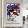 E Evangelion Anime Whitepaper Poster Whitepaper Sticker DIY Room Bar Cafe Decor Art Wall Stickers 7 - Evangelion Merch