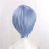 EVA Evangelion Lingpoli blue short hair cosplay wig 2 - Evangelion Merch