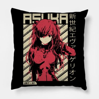 Evangelion Asuka Poster Anime Throw Pillow Official Evangelion Merch