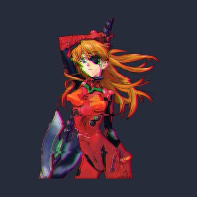 Asuka Glitched Hoodie Official Evangelion Merch