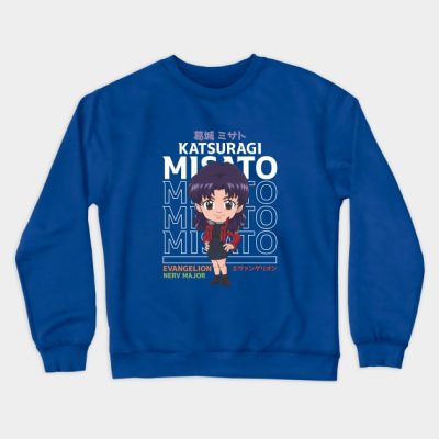 Misato Chibi Crewneck Sweatshirt Official Evangelion Merch
