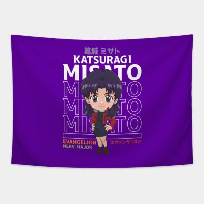 Misato Chibi Tapestry Official Evangelion Merch