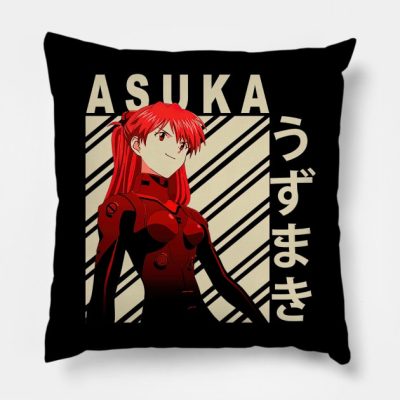 Asuka Langley Soryu Vintage Art Throw Pillow Official Evangelion Merch