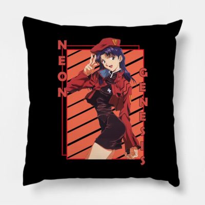 Misato Katsuragi Neon Genesis Evangelion Shinseiki Throw Pillow Official Evangelion Merch