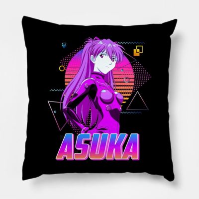 Asuka Langley Soryu Retro Art Throw Pillow Official Evangelion Merch