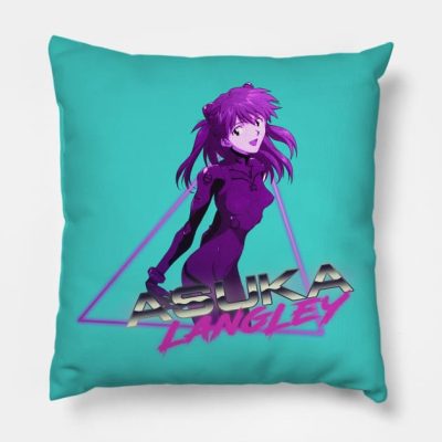 Asuka Langley Retrowave Throw Pillow Official Evangelion Merch