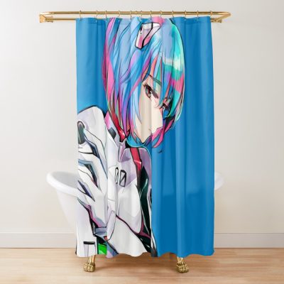 Rei Ayanami Neon Genesis Evangelion For Otaku Shower Curtain Official Evangelion Merch
