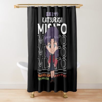 Copy Of Nerv Major Misato Shower Curtain Official Evangelion Merch
