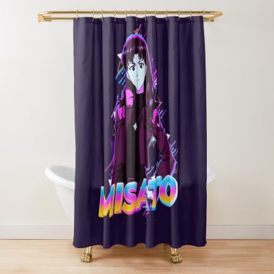 Eva Misato | Neon Genesis Evangelion Shower Curtain Official Evangelion Merch