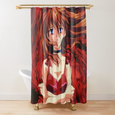 Asuka Langley Soryu Red Dress - Neon Genesis Evangelion Shower Curtain Official Evangelion Merch
