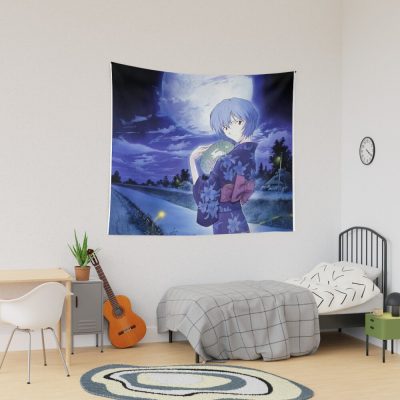 Rei Ayanami - Kimono Moon - Neon Genesis Evangelion Tapestry Official Evangelion Merch