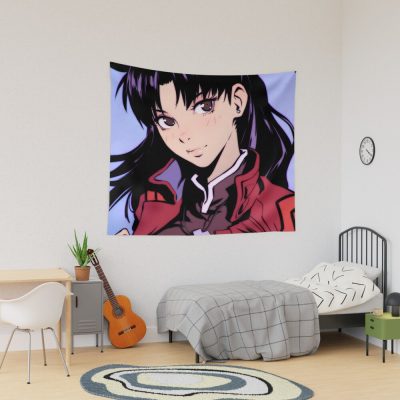 Misato Katsuragi Neon Genesis Evangelion Fanart Anime Waifu Tapestry Official Evangelion Merch