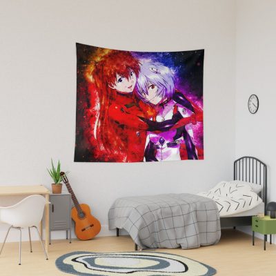 Rei Ayanami Asuka Langley Soryu  Neon Genesis Evangelion Tapestry Official Evangelion Merch